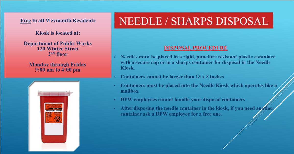 Hypodermic Needle/Sharps Disposal 
