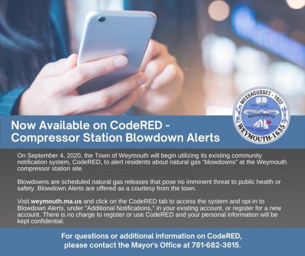 Blowdown Alerts available on CodeRED