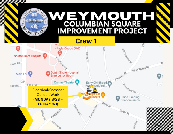 Construction Schedule for the Week of August 28, 2023 (Crew 1)