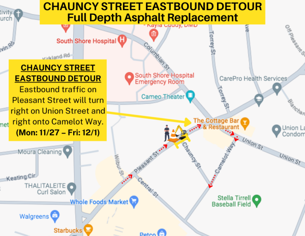 Chauncy Street Eastbound Detour
