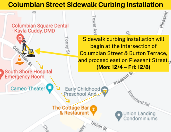 Columbian St. Curbing installation