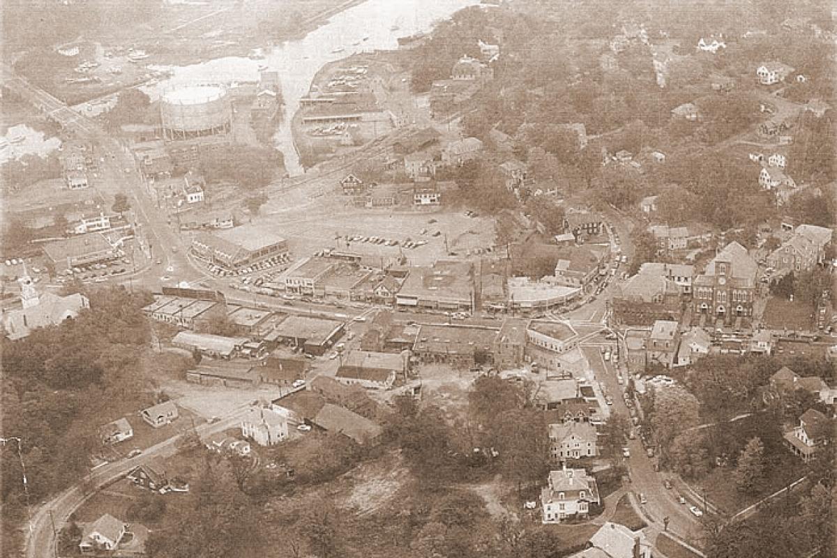 Aerial photo of Weymouth Landing (1951). Image provided by: Jodi Purdy-Quinlan, Vice Chairman of the Weymouth Historical Commission