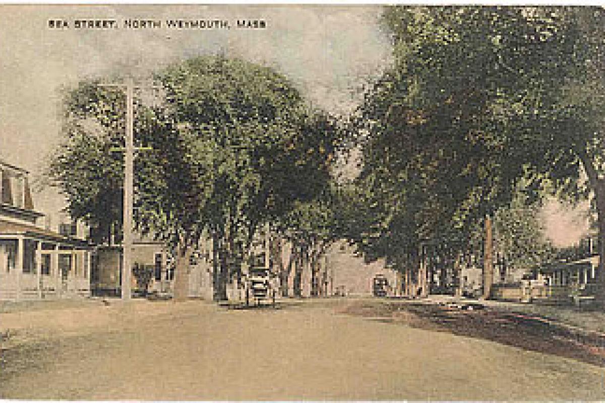 Old post card of Sea Street North Weymouth. Image provided by: Jodi Purdy-Quinlan, Vice Chairman of the Weymouth Historical Commission