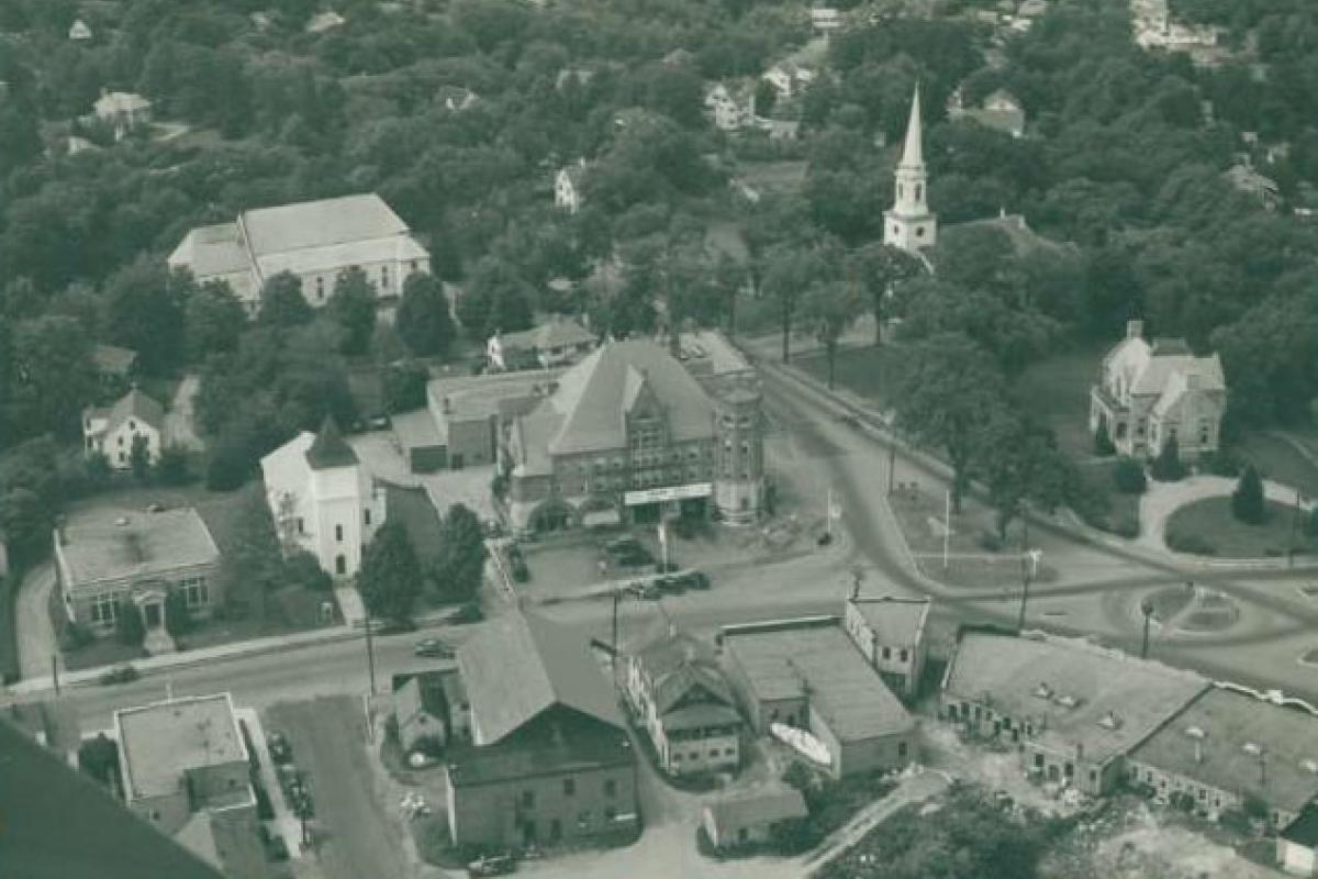 Aerial shot of Columbian Square (1938).