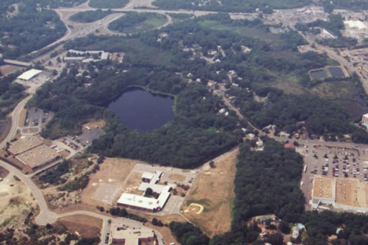 Aerial photo of watershed, Weymouth. 2002