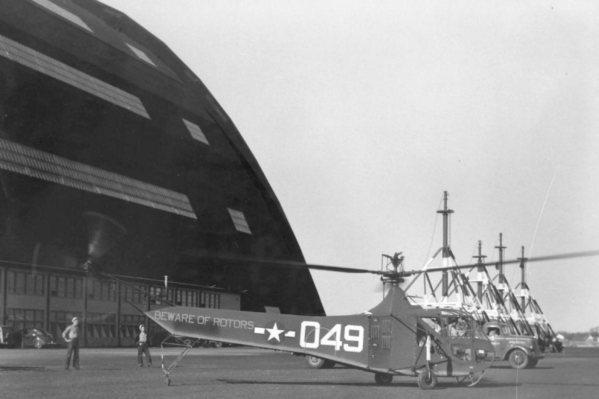 Helicopters at the Naval Air Station South Weymouth.  Source: Town of Weymouth