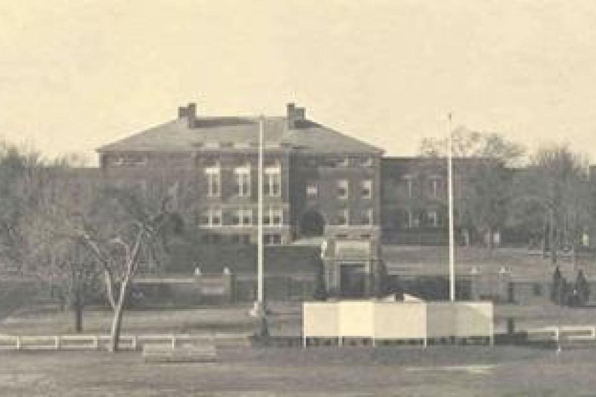 Weymouth High School and later East Junior High School in the Civic Center.  Source: William and Elaine Pepe 