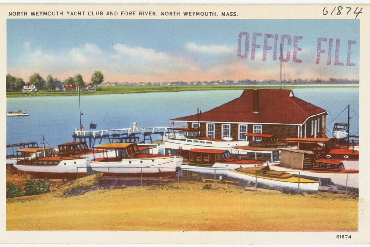 North Weymouth Yacht Club and Fore River.  Source: Digital Commonwealth