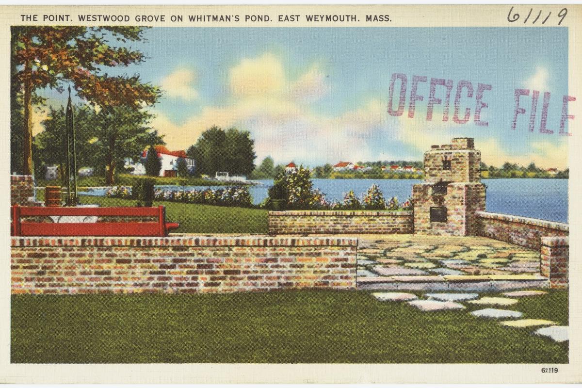 Westwood Grove on Whitman’s Pond.  Source: Digital Commonwealth 