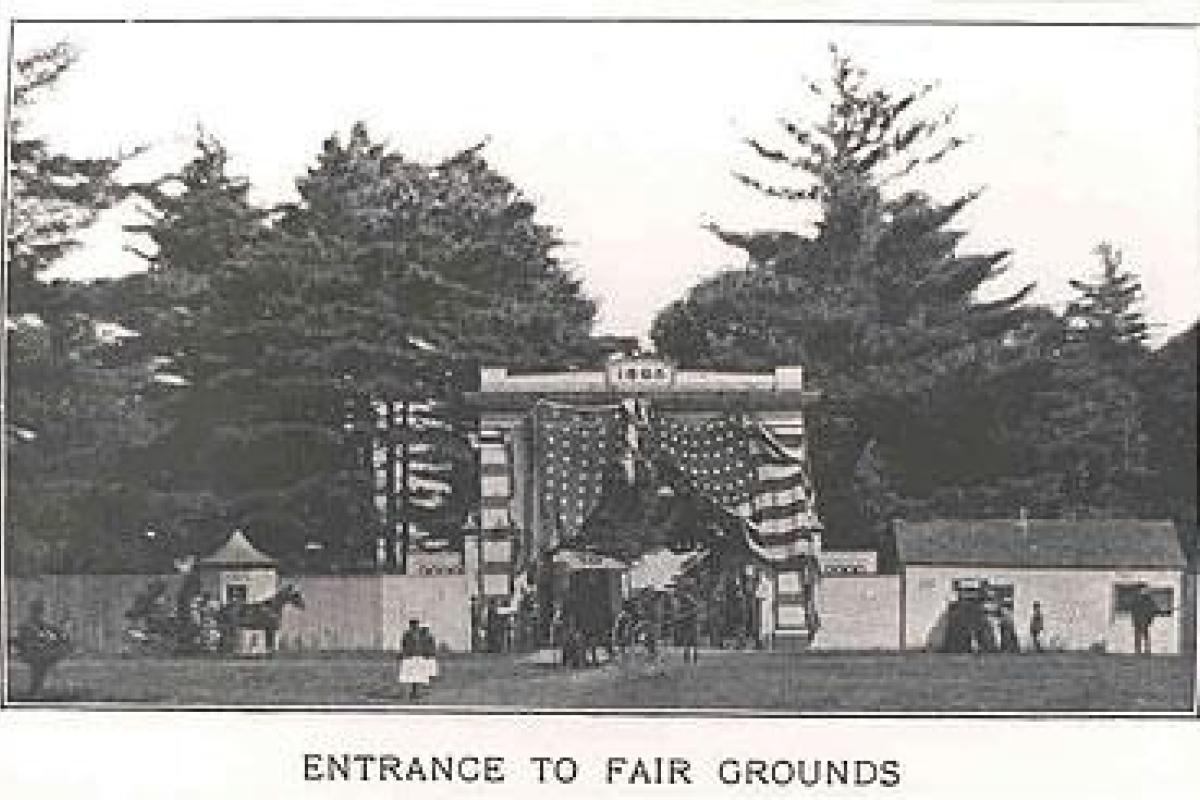 Entrance to the Weymouth fairgrounds.  Source: William and Elaine Pepe 