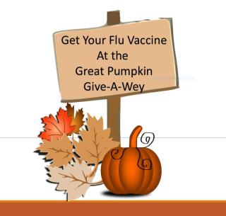 Flu Vaccine Available today at Great Pumpkin Day