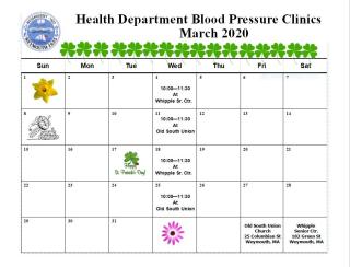 March Blood Pressure Clinics