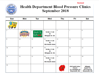 Health Department Blood Pressure Clinic @ Old South Union Church