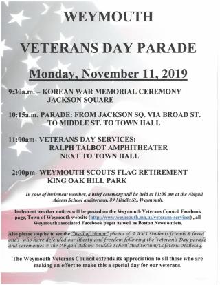 Veterans Day Activities 2019