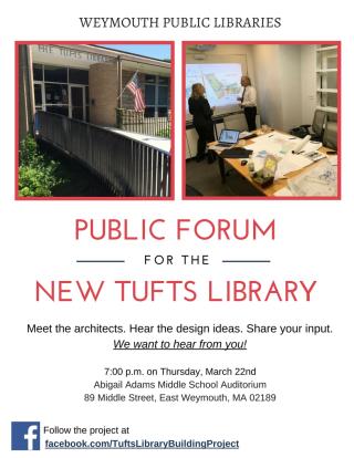 New Tufts Library Public Forum