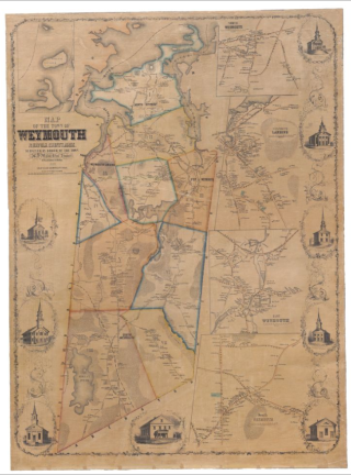 Map of the Town of Weymouth, Norfolk County, Mass. (1853)