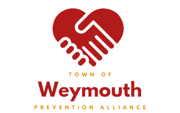 Town of Weymouth Prevention Alliance Logo. Two hands in a handshake.